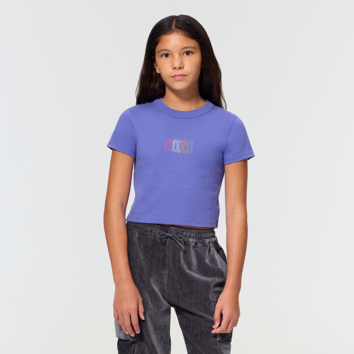 Kith Kids Sketched Classic Logo Mulberry II Tee - Iolite