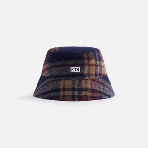 Erlebniswelt-fliegenfischenShops Kids Plaid Bucket Hat - Ink