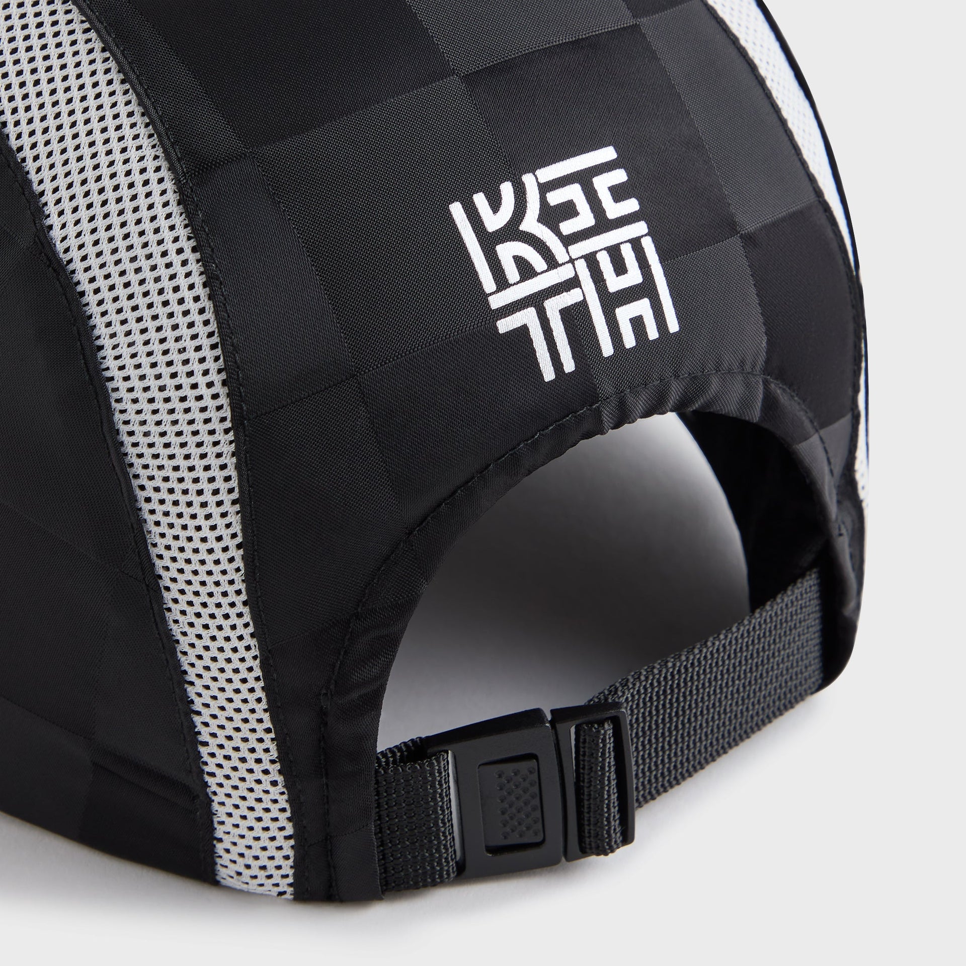 Kith Kids Checkered Satin Camper Cap - Black