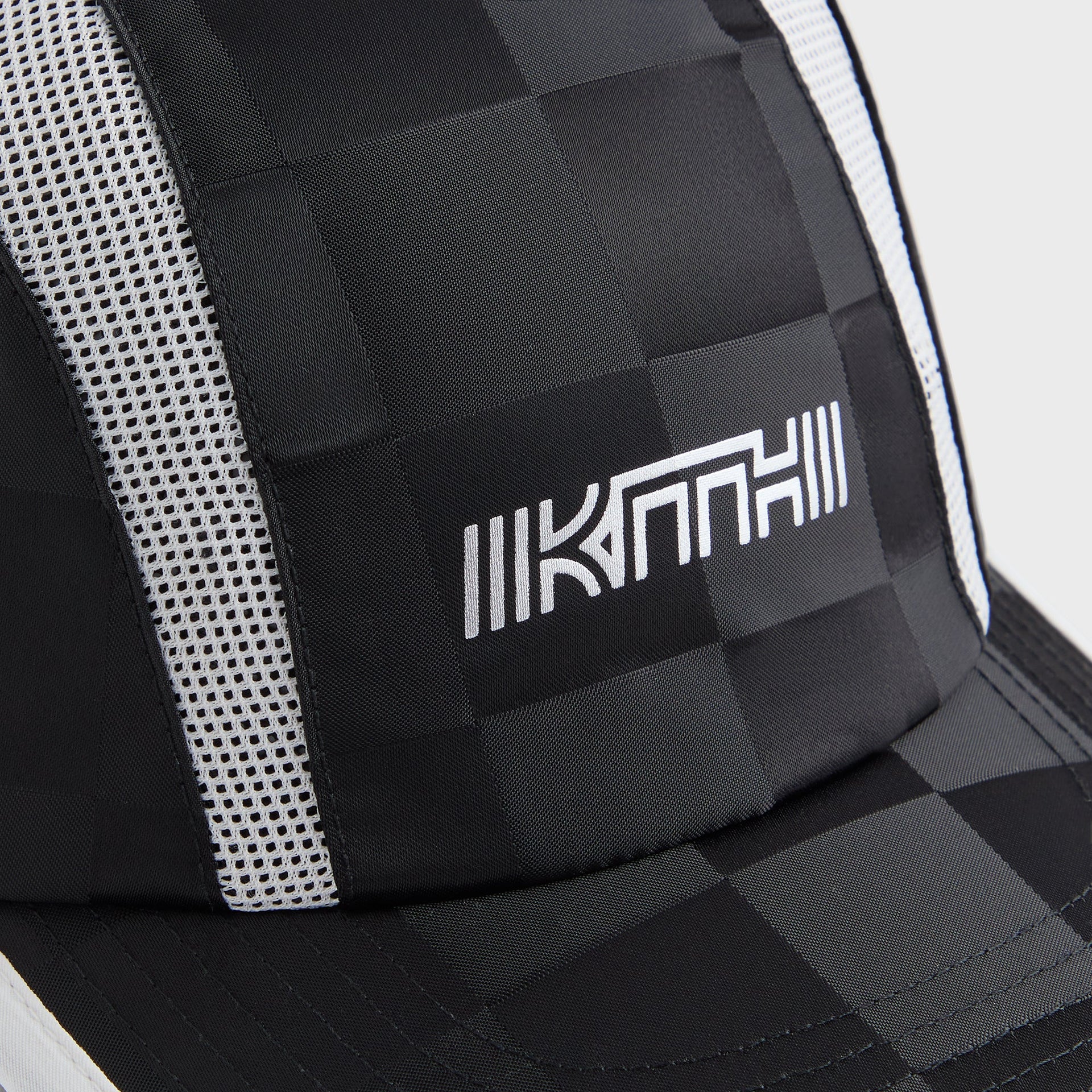 Kith Kids Checkered Satin Camper Cap - Black
