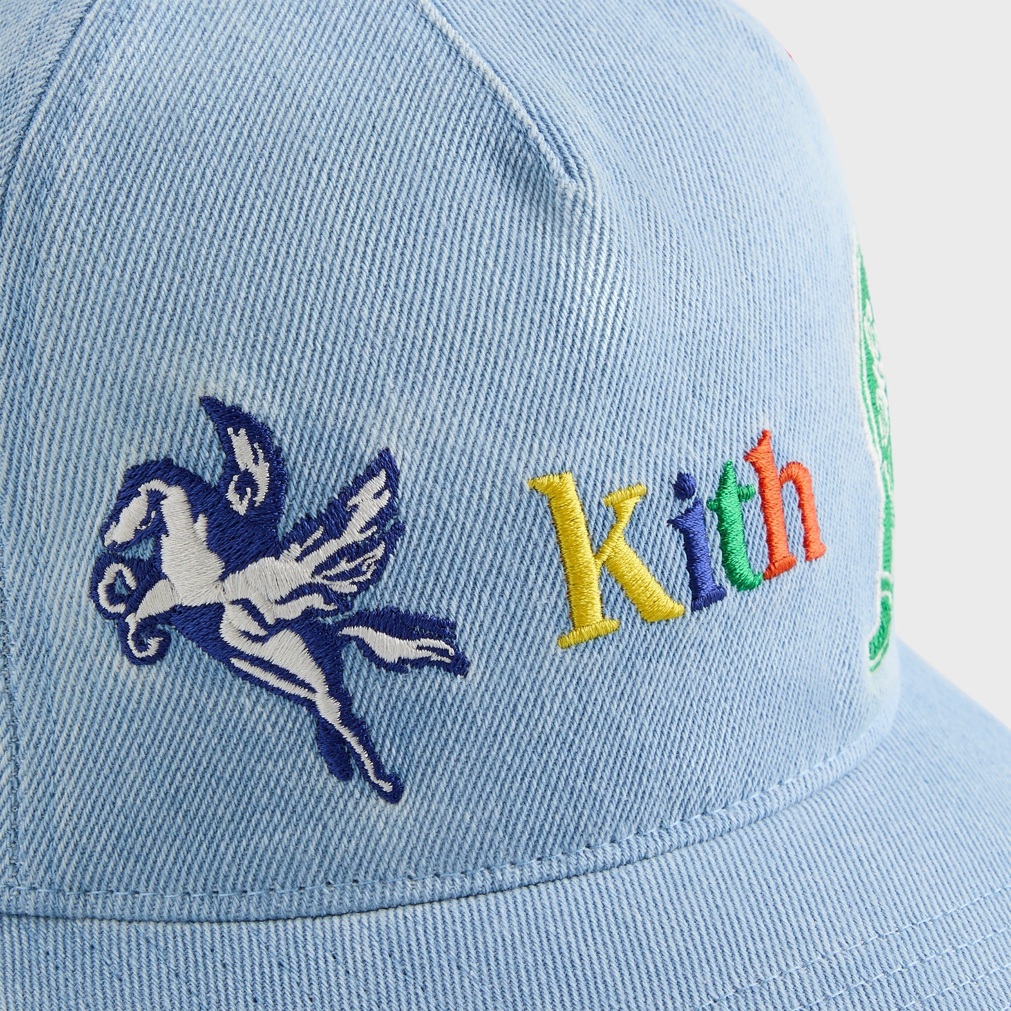 KITHキャップ② Kith Kids NY to the World Denim Pinch Crown Cap - Light Indigo
