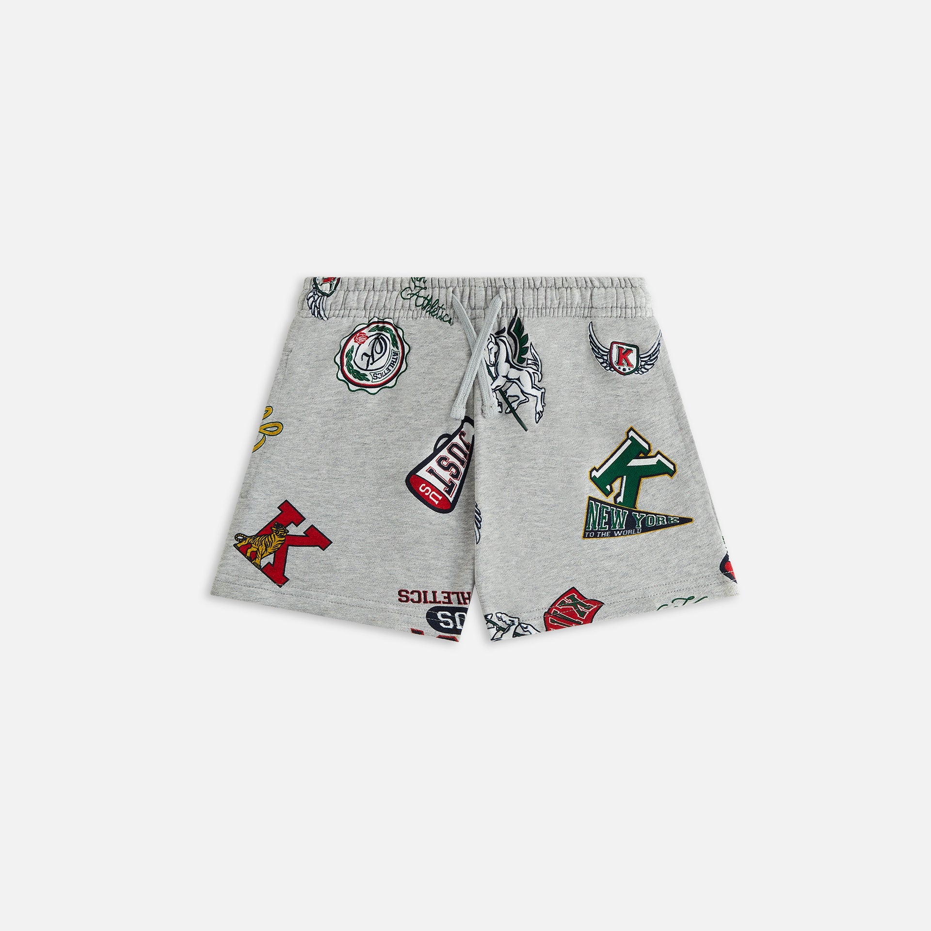 UrlfreezeShops Kids Printed Liam Short - Light Heather Grey