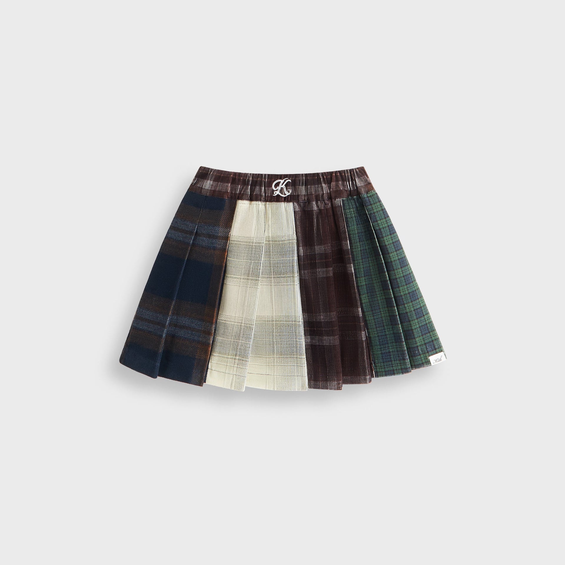 Kith Kids Textured Patchwork Pleated Skirt - Multi