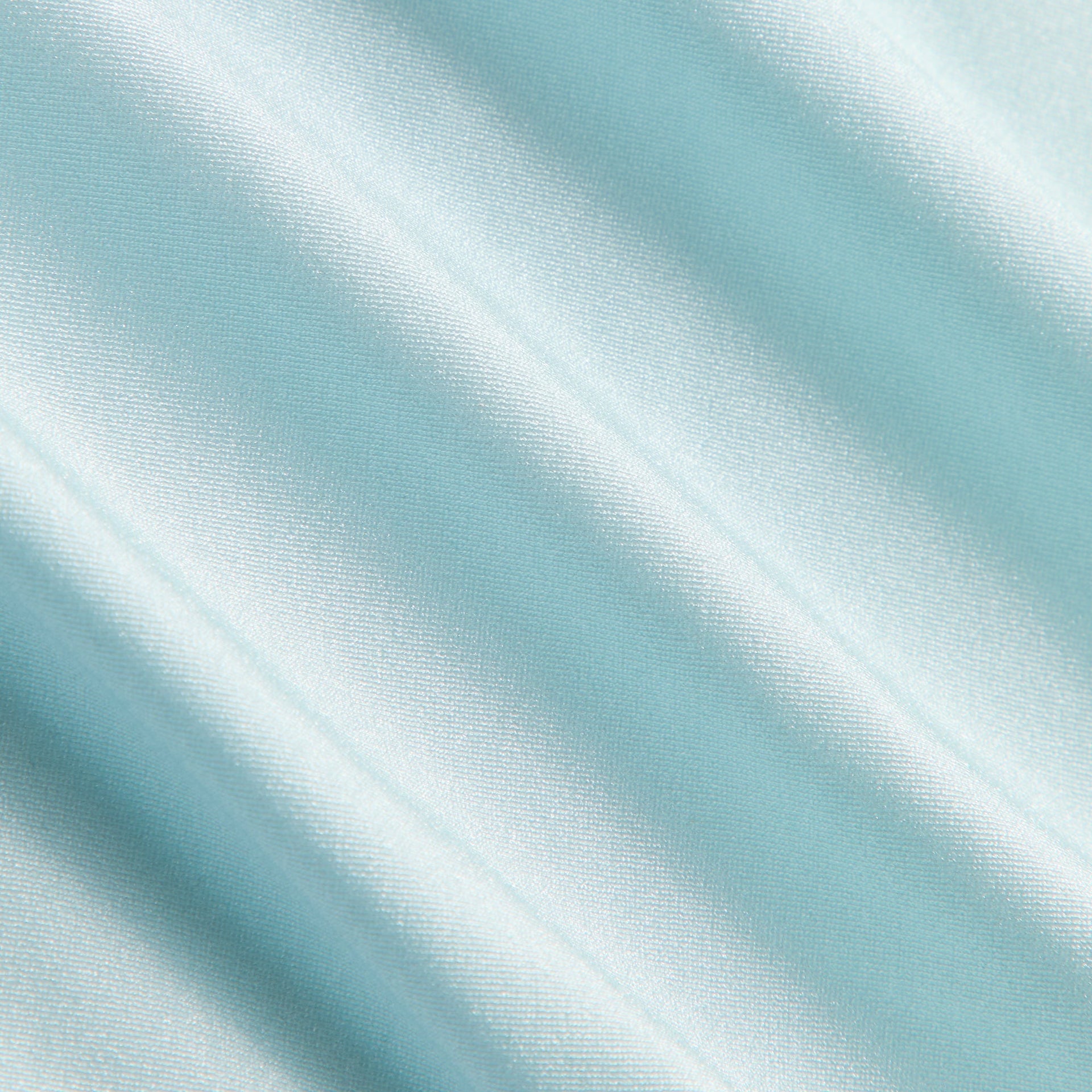 Kith Kids Active Savina Tiered Skort in light blue Surry, close-up of glossy satin fabric texture