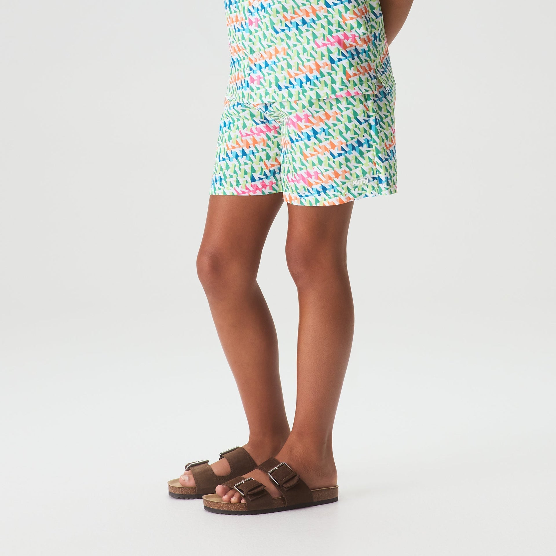 Kith Kids 3D Monogram Kai Swim Trunk - Peridot