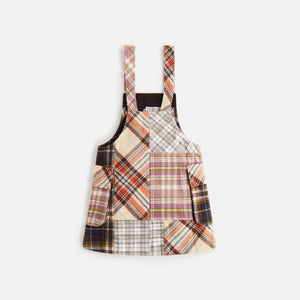 Kith Kids Blocked Flannel Overall - Kindling