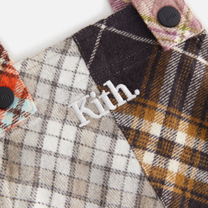 Kith Kids Blocked Flannel Overall - Kindling