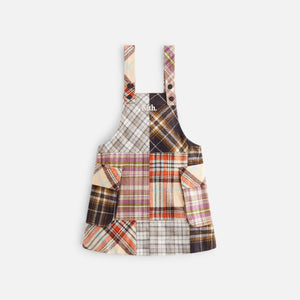 Kith Kids Blocked Flannel Overall - Kindling