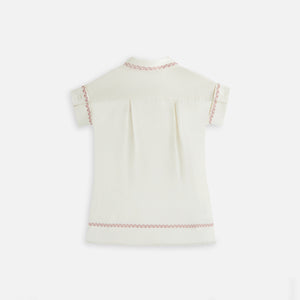 UrlfreezeShops Kids Embroidered Katya Shirt Dress - Silk