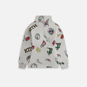 Kith Kids Printed Nelson Quarter Zip Dress - Light Heather Grey