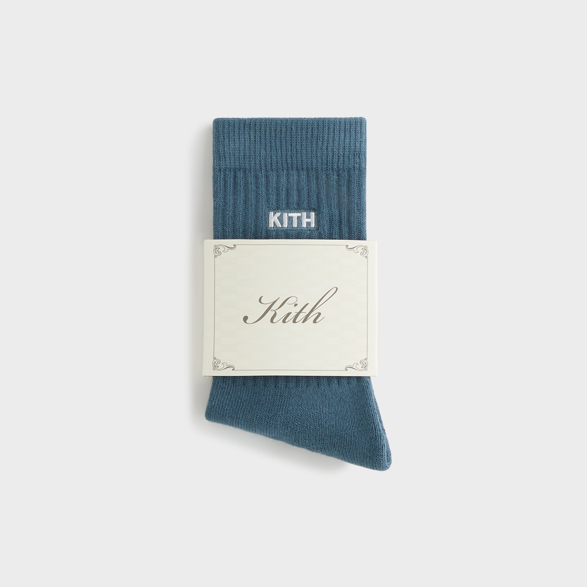 ★24SS 最新作★Kith Paisley Embroidery Mid Length Crew Socks Kith Kids Classic Crew Socks - Anchor