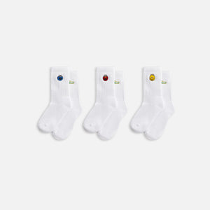 Kith Kids for Sesame Street 3 Pack Crew Socks - White