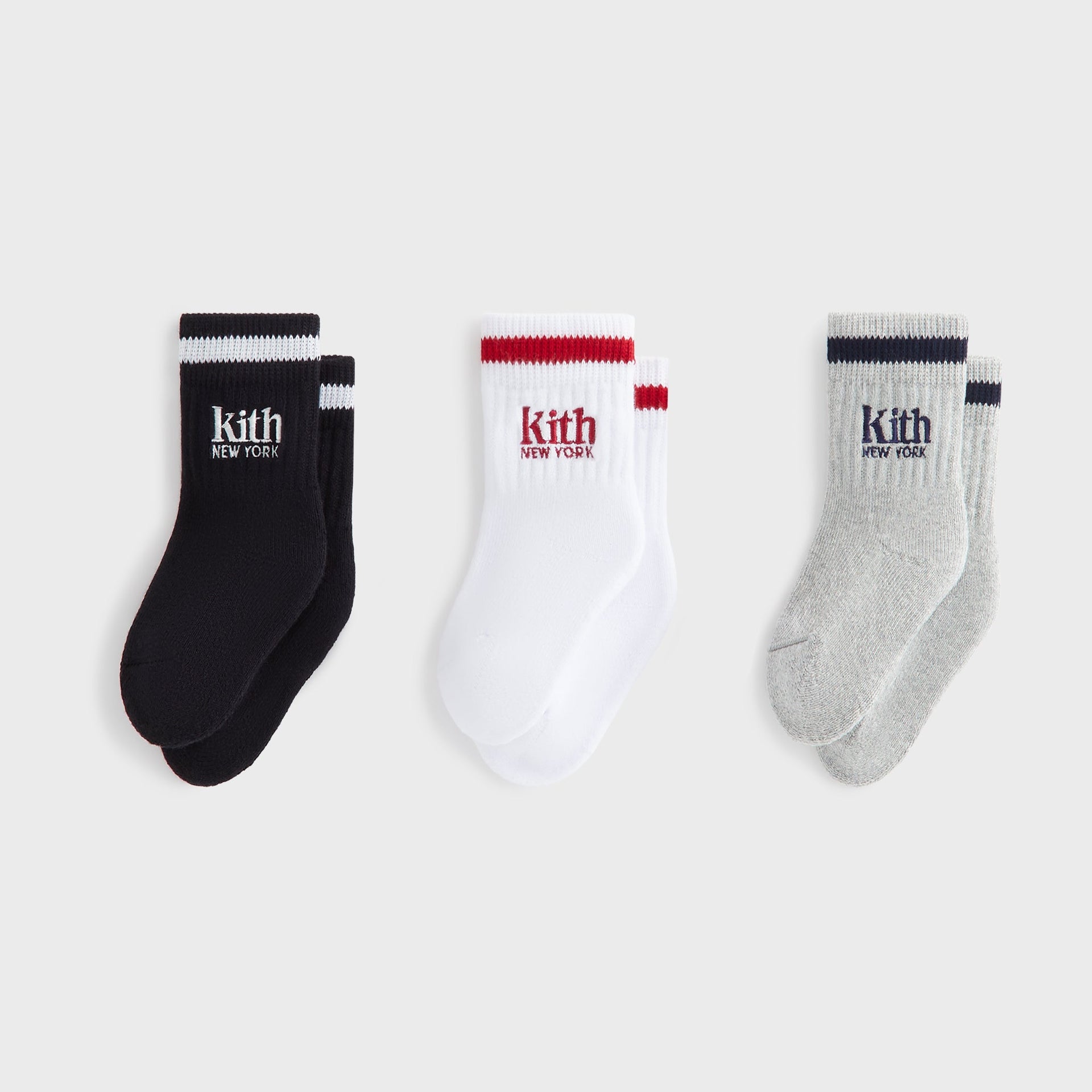 Kith Kids Graphic 3-Pack Crew Socks - Multi