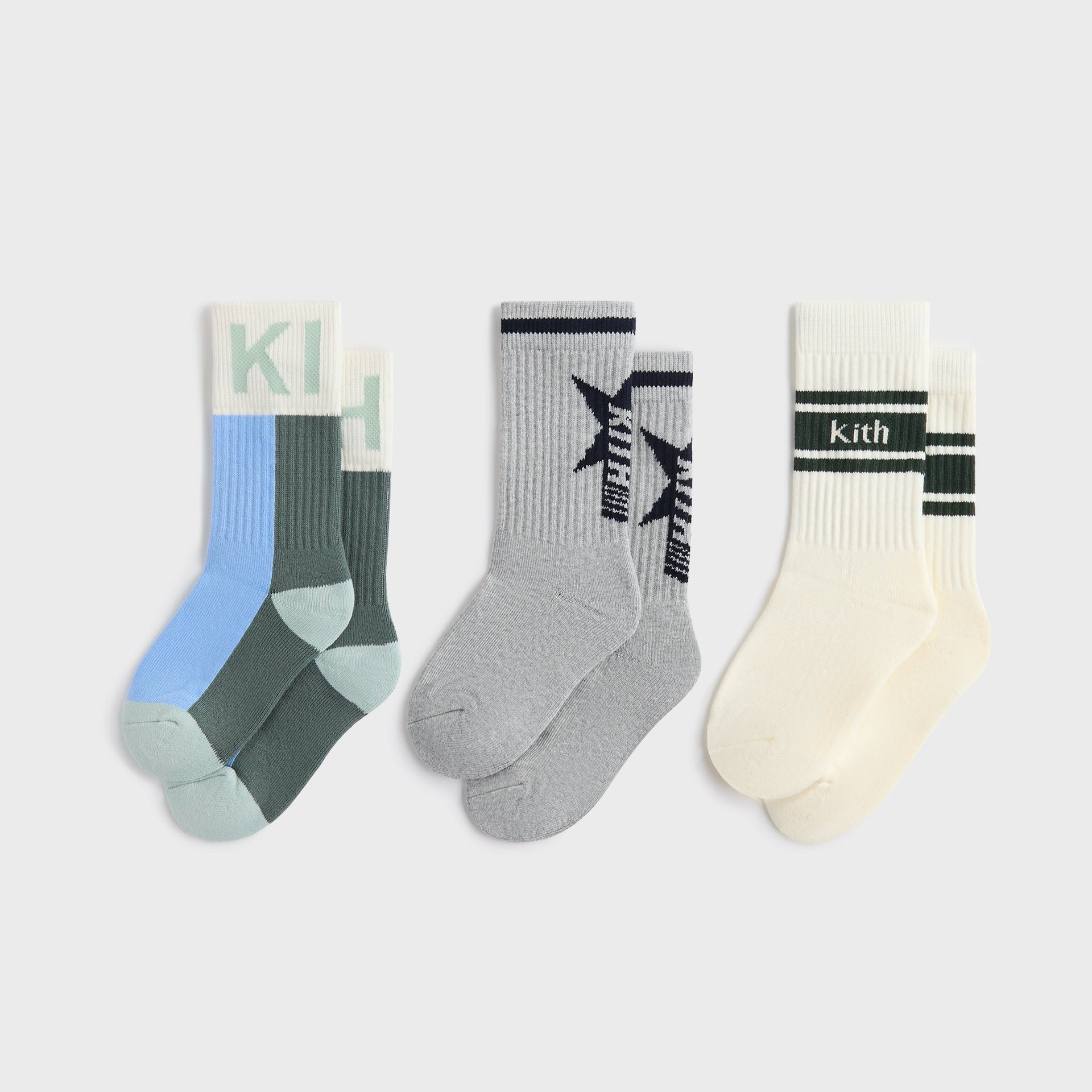Kith Kids 3-Pack Crew Socks - Multi