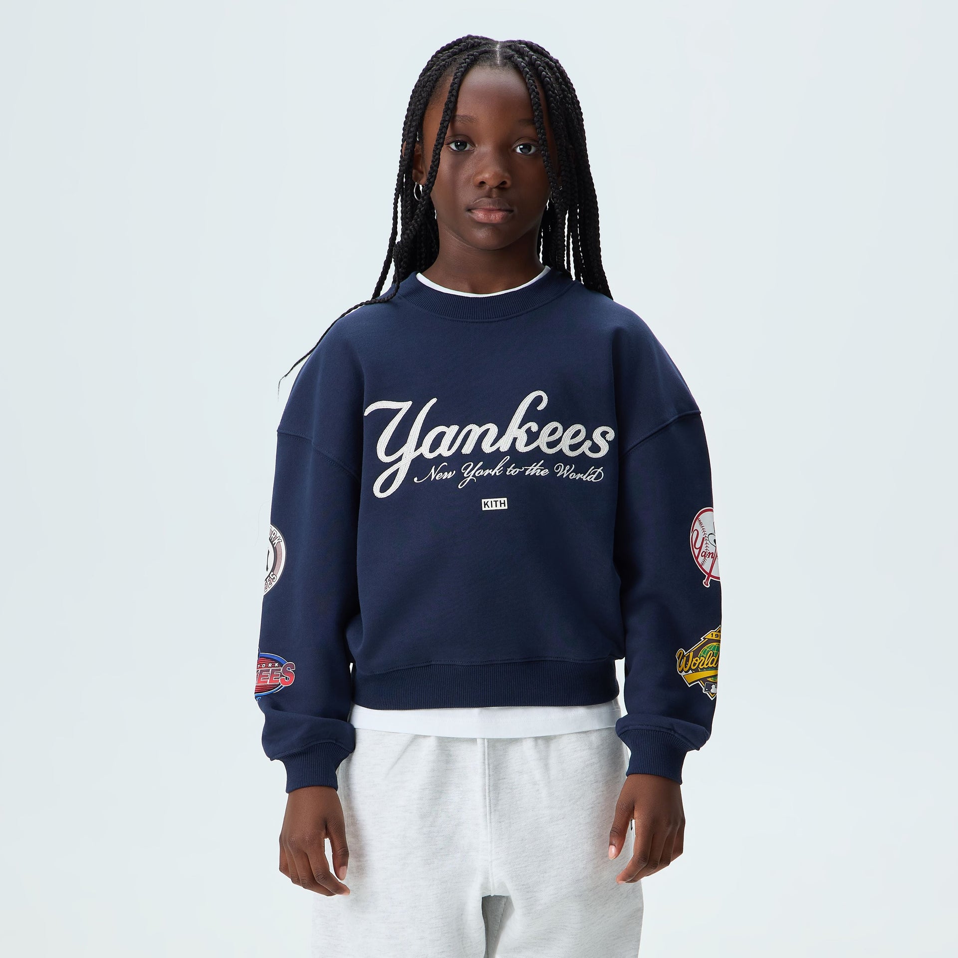 Kith Kids for the New York Yankees Nelson Crewneck - Nocturnal - PH