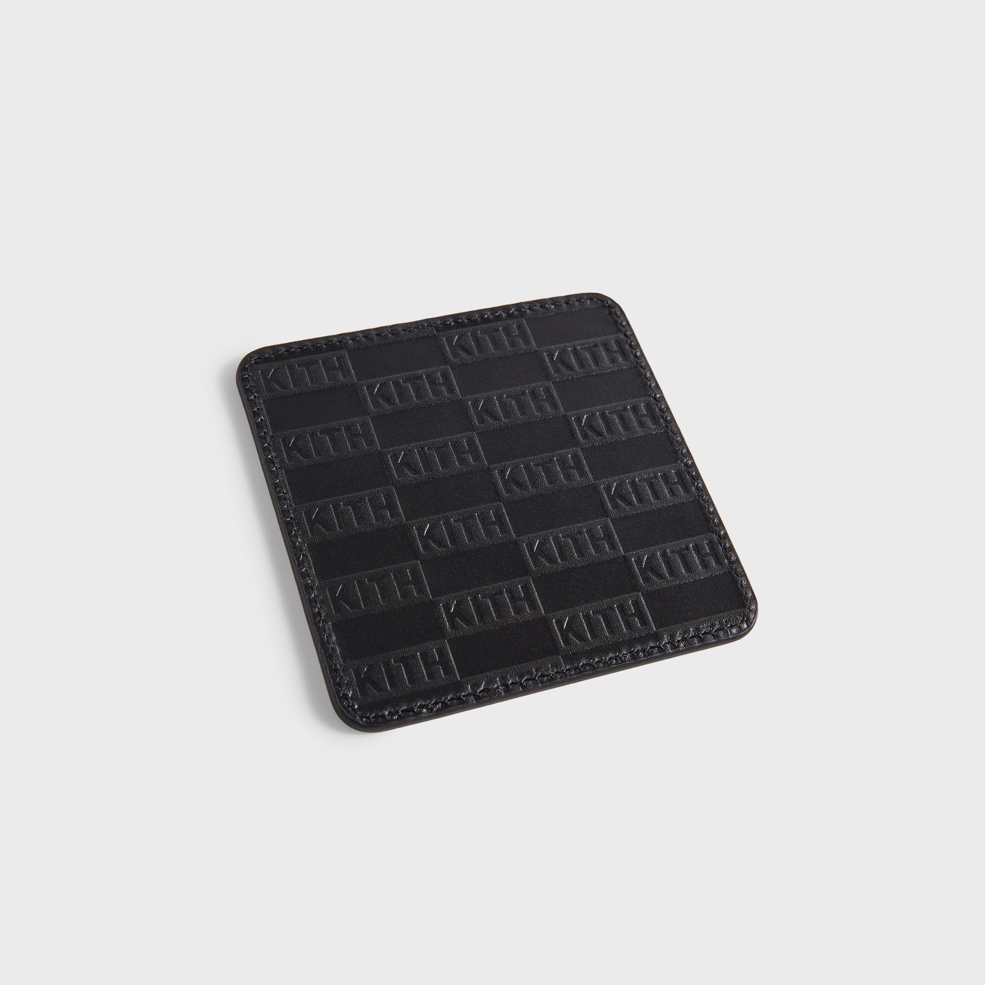 Kith Monogram Leather Coasters - Black