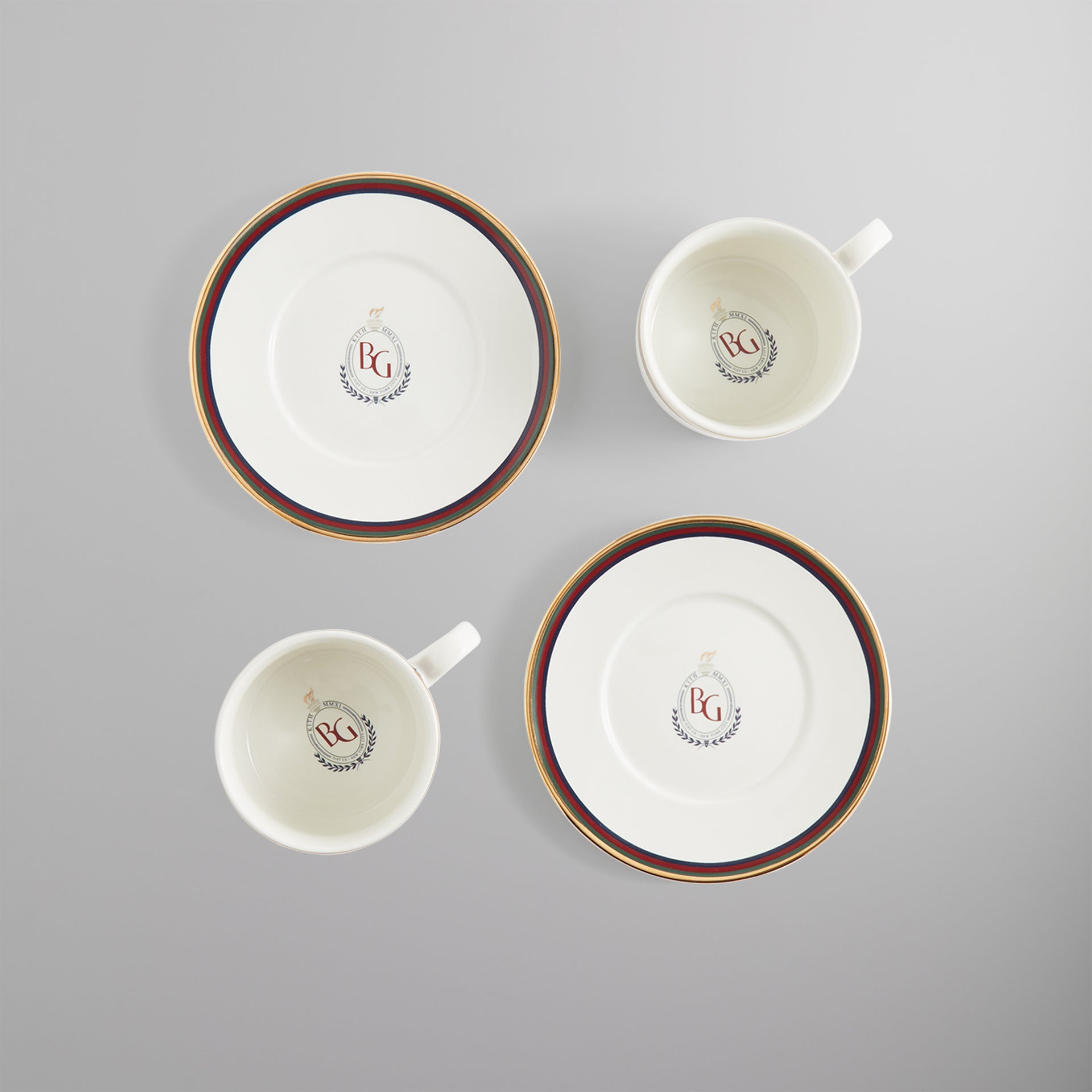 Kith for Bergdorf Goodman Crest Tea Cup Set - Sandrift