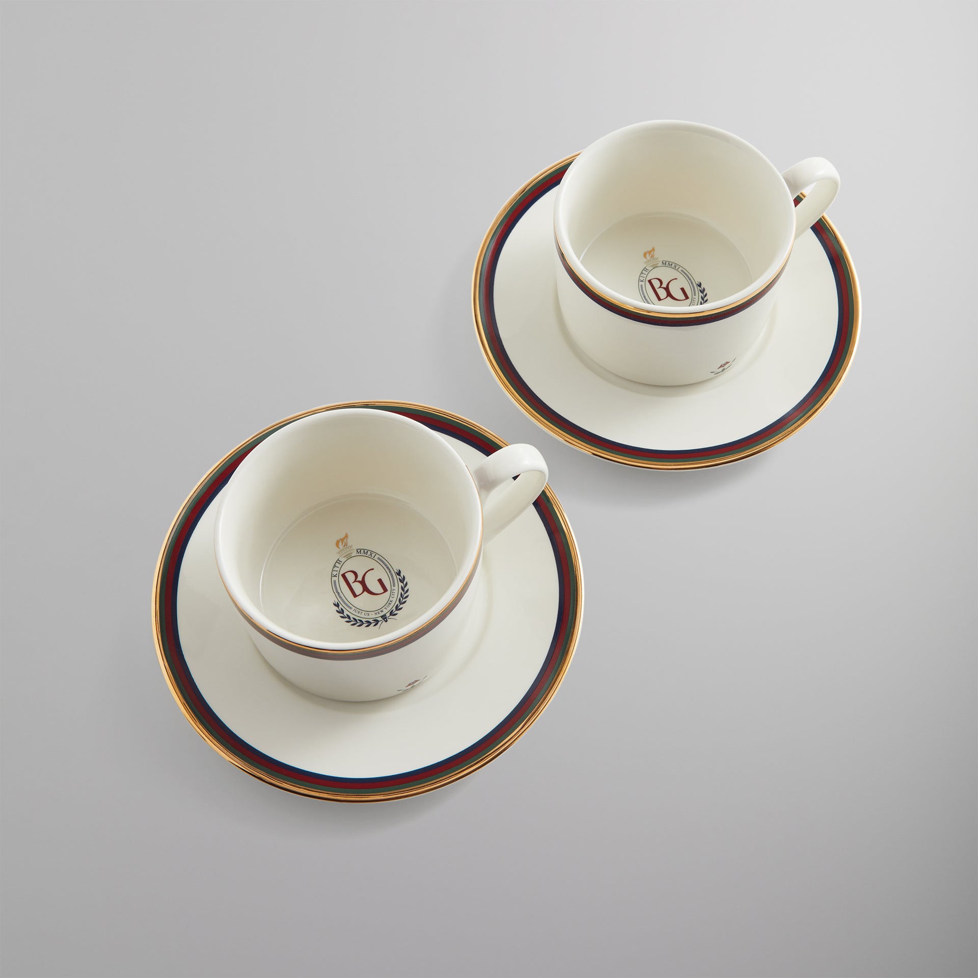 Kith for Bergdorf Goodman Crest Tea Cup Set - Sandrift