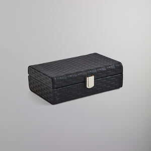 UrlfreezeShops Monogram Leather Domino Set - Black