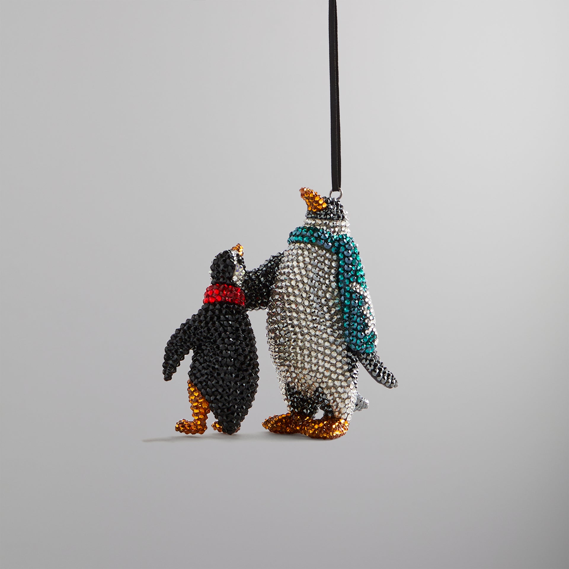 Kithmas Penguin with Swarovski® Crystals - Jet Hematite / Crystal Silver Shade