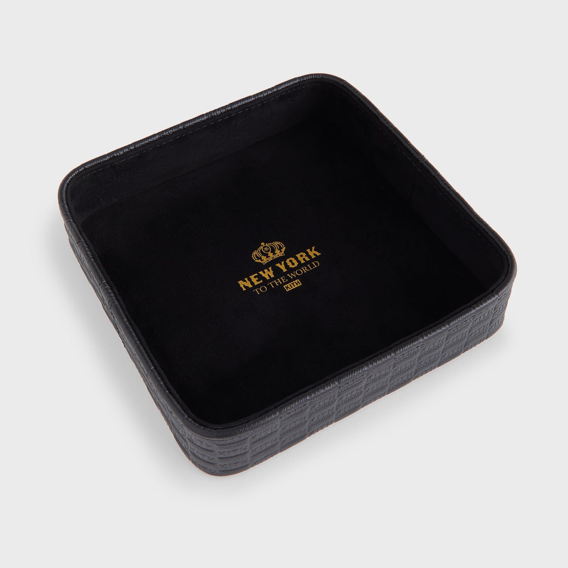 Kithmas Monogram Leather Catchall Tray - Black - PH