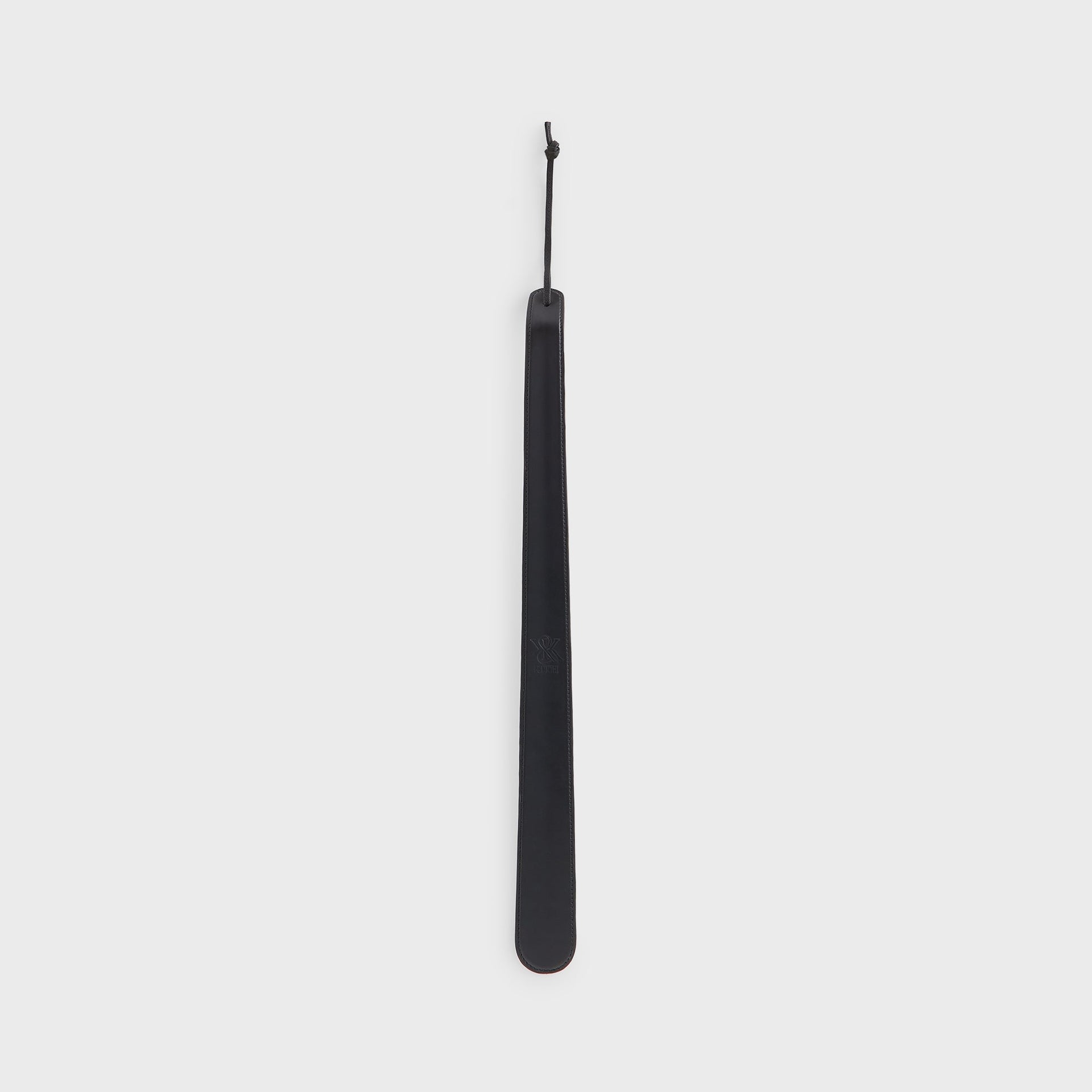 Kithmas Monogram Debossed Leather Shoe Horn - Black