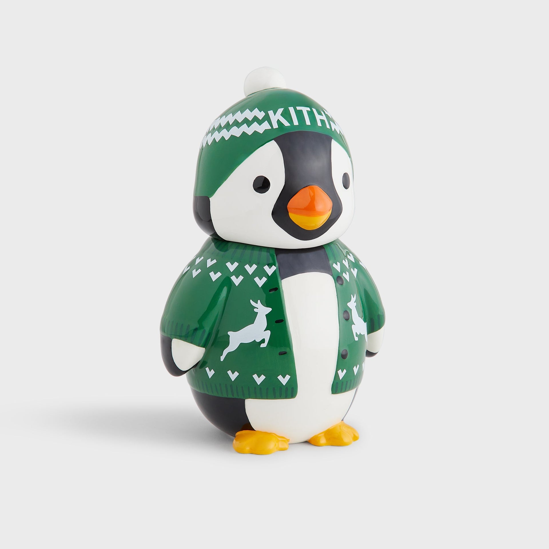 Kithmas Ceramic Penguin Cookie Jar - Conifer
