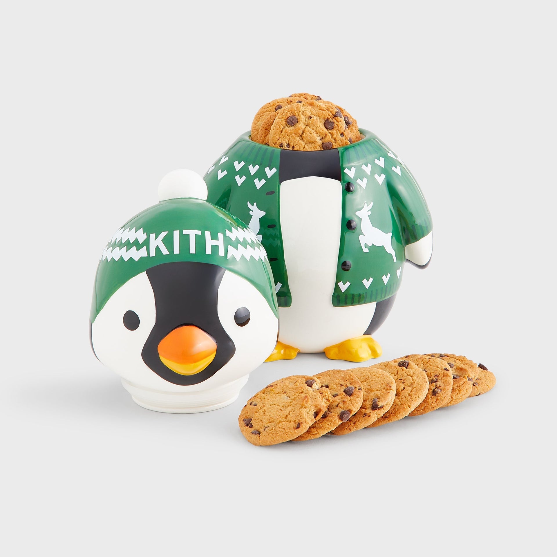 Kithmas Ceramic Penguin Cookie Jar - Conifer - PH