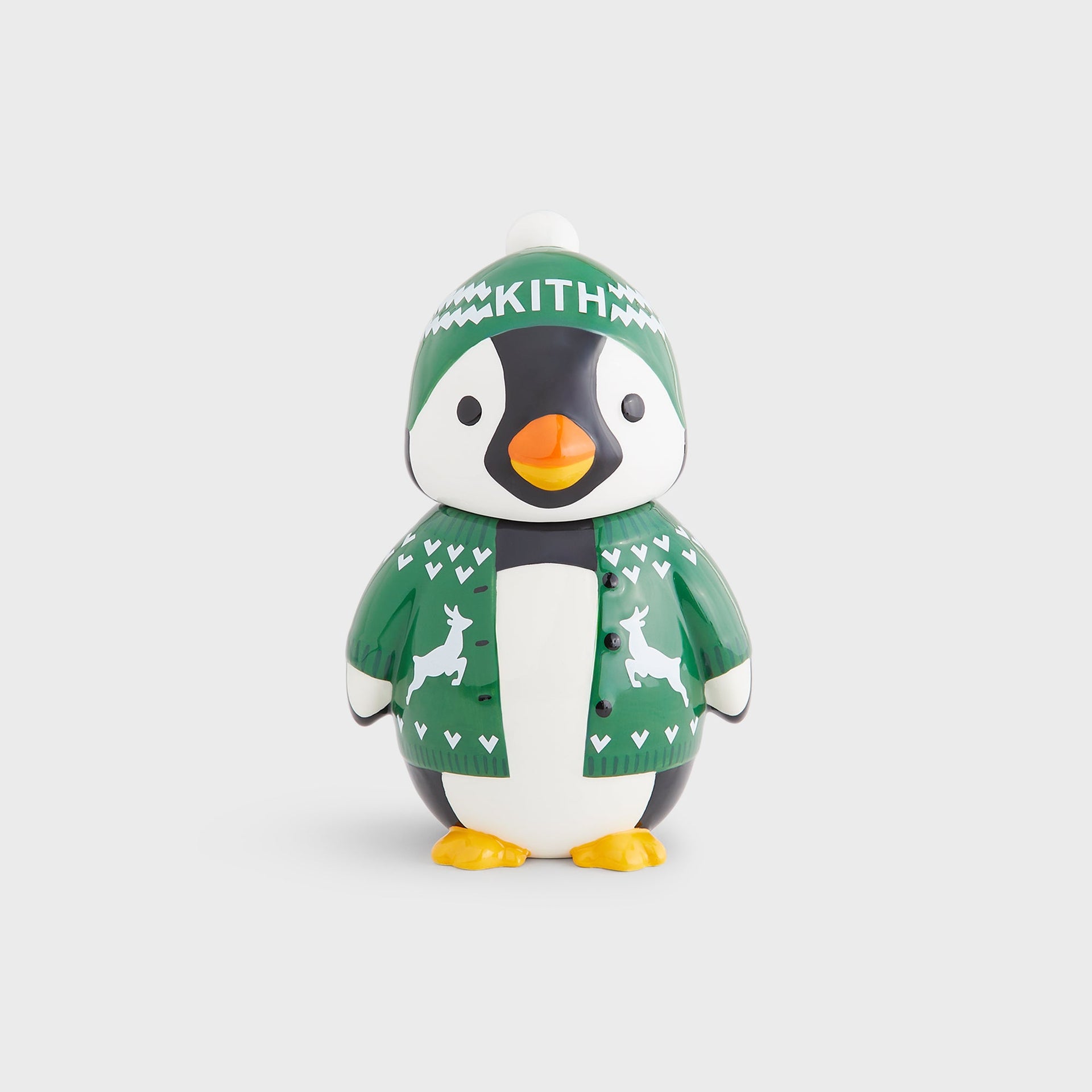Kithmas Ceramic Penguin Cookie Jar - Conifer