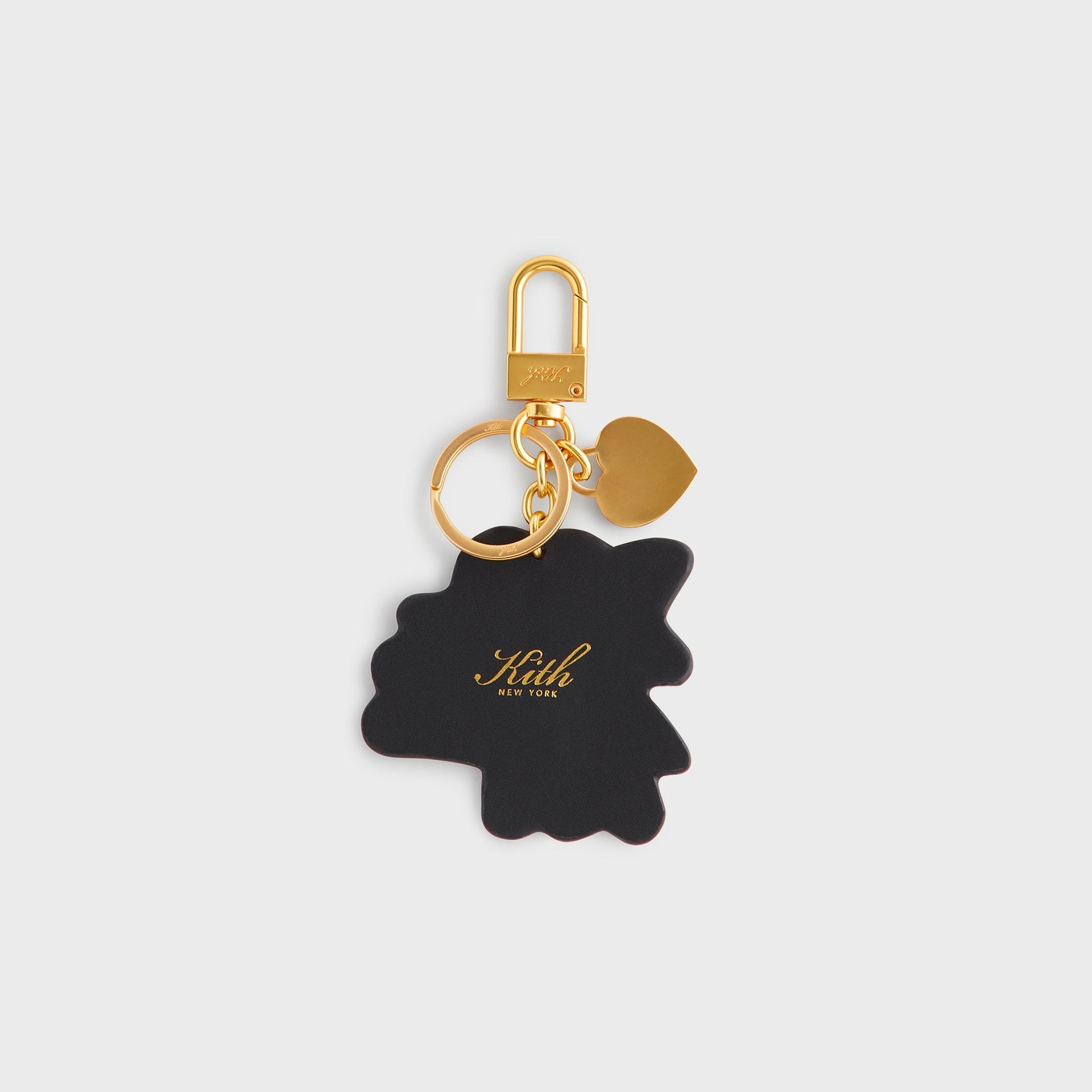 Kith Cupid And Devil Printed Leather Key Charm - Black