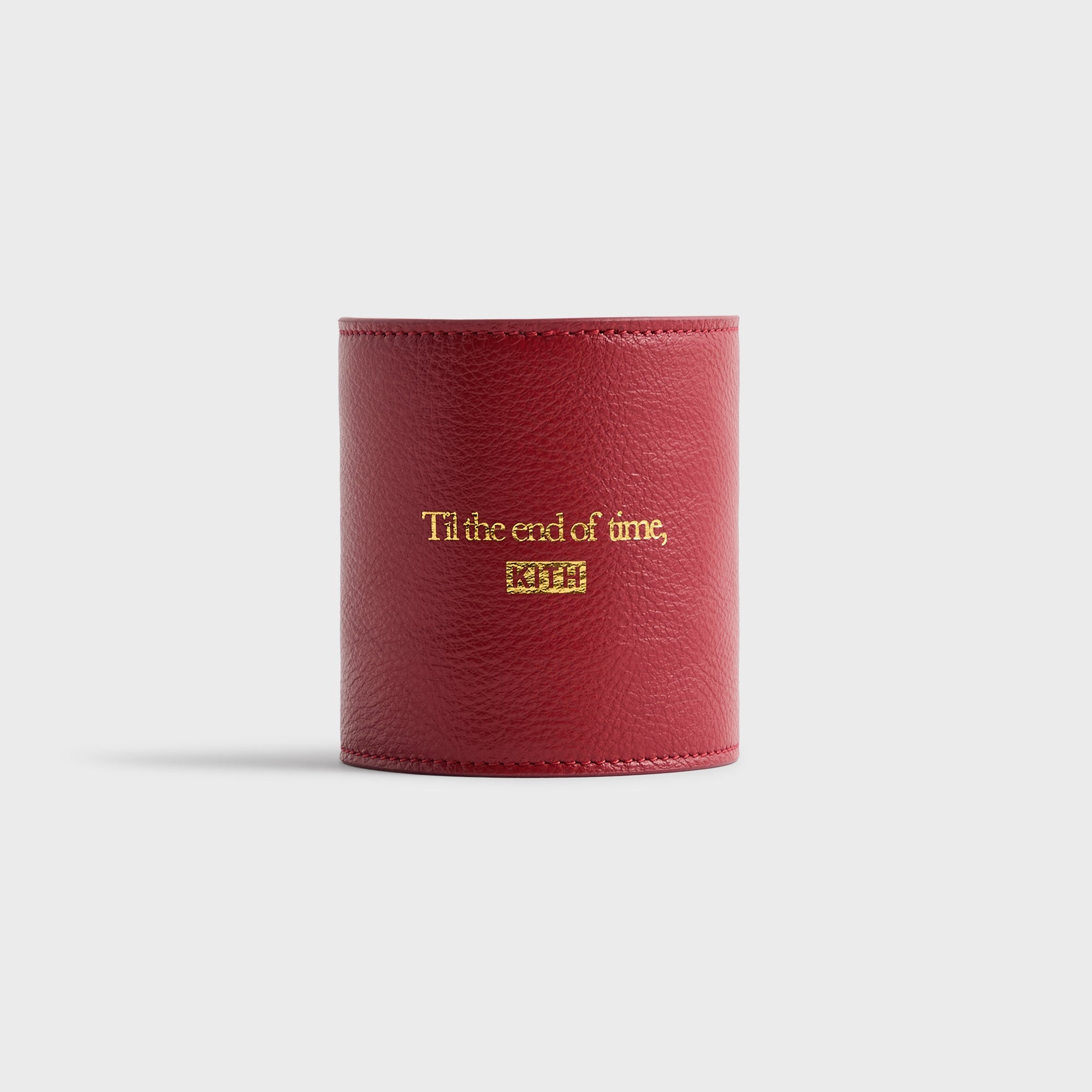 Kith Monogram Leather Zipper Pouch - Black