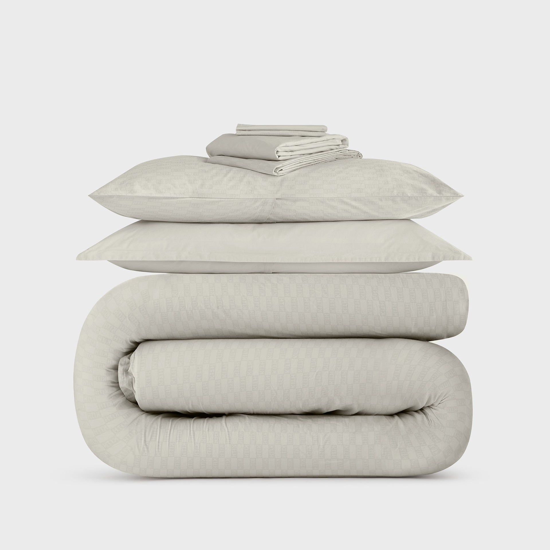 Kithmas Monogram King Size Bedding Set - Concrete