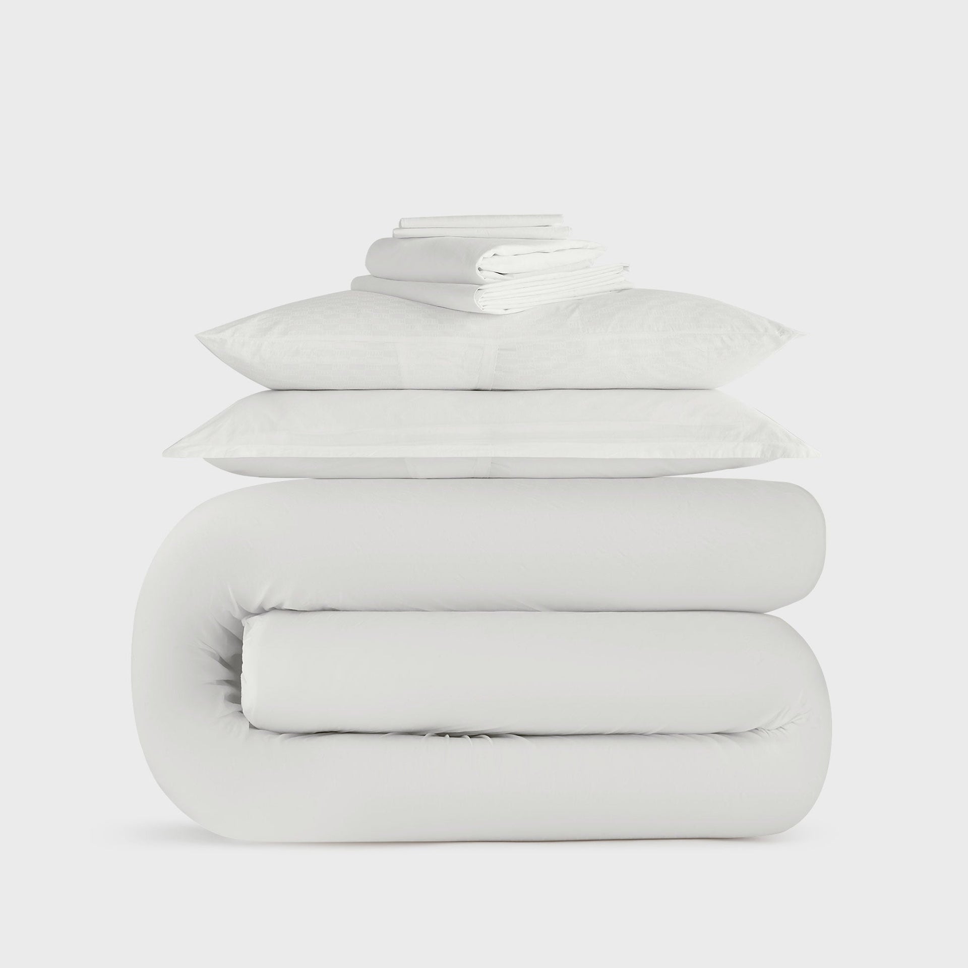 Kithmas Monogram King Size Bedding Set - White