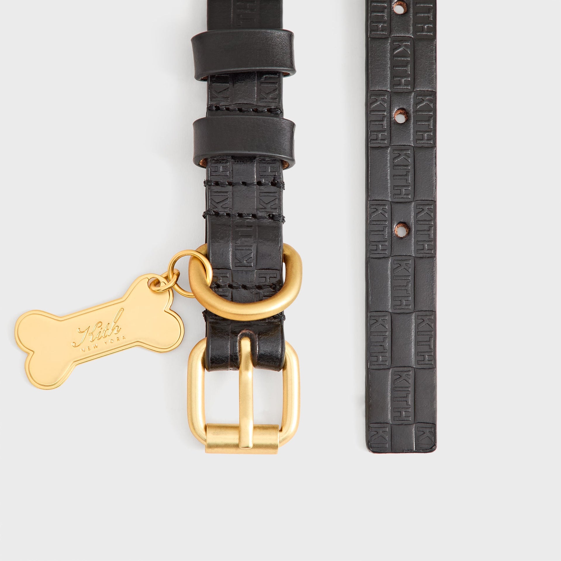 Kith Monogram Leather Collar - Black