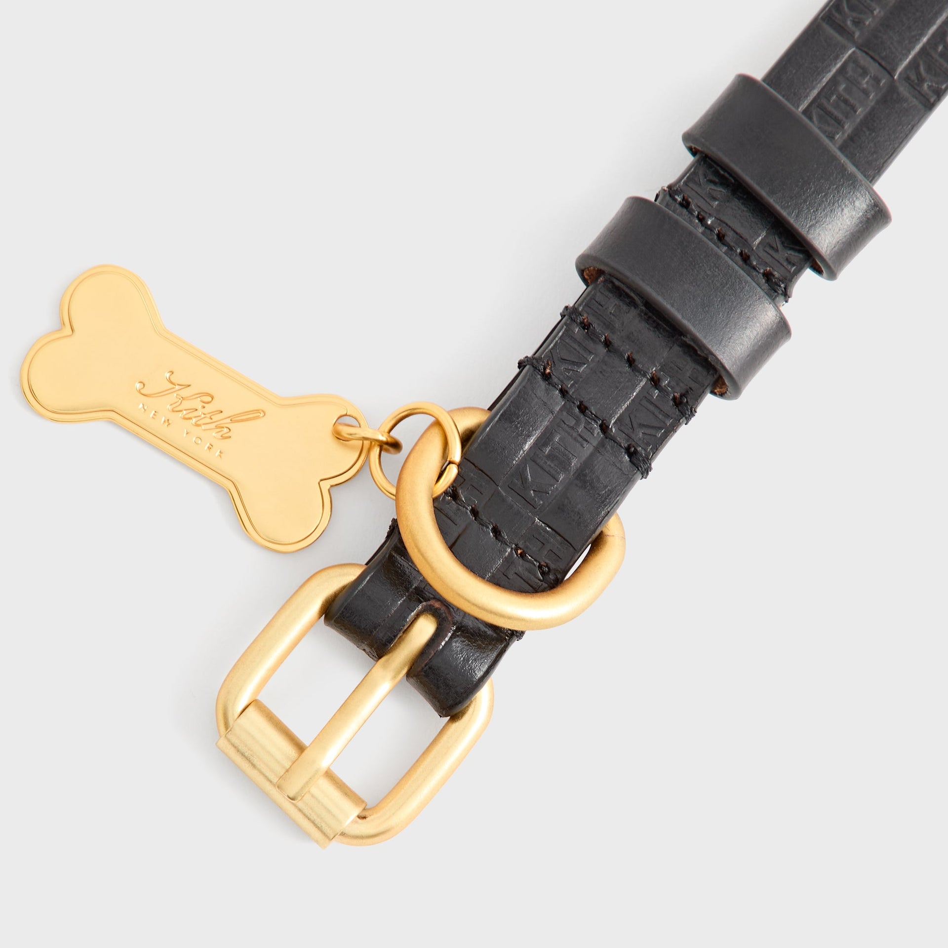 Kith Monogram Leather Collar - Black
