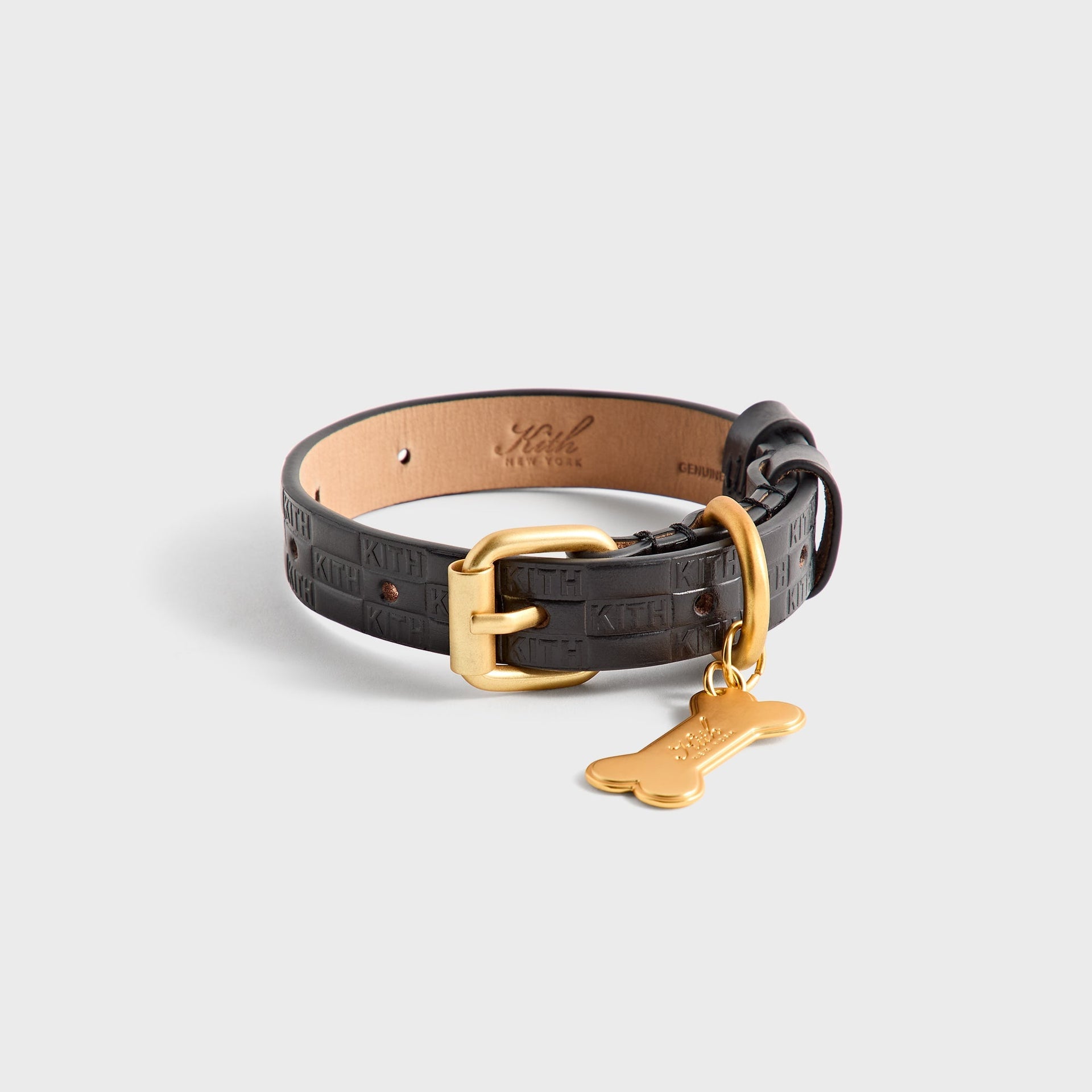 Kith Monogram Leather Collar - Black - PH