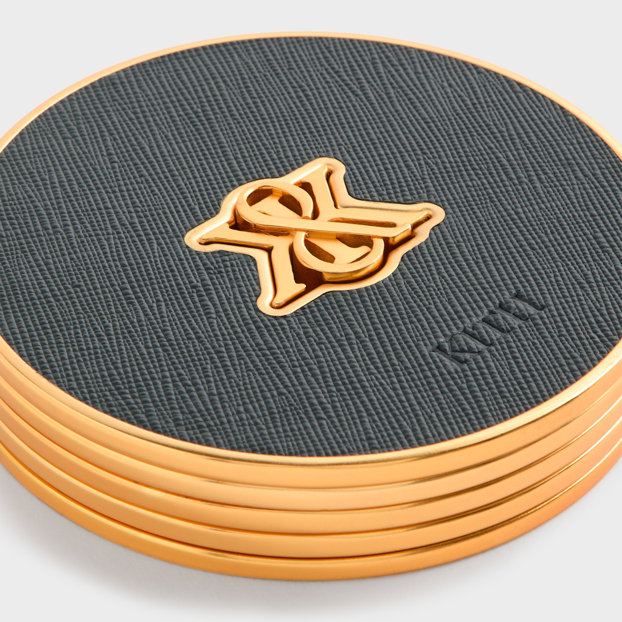 Kith Crest Set of 4 Leather Coasters - Stadium