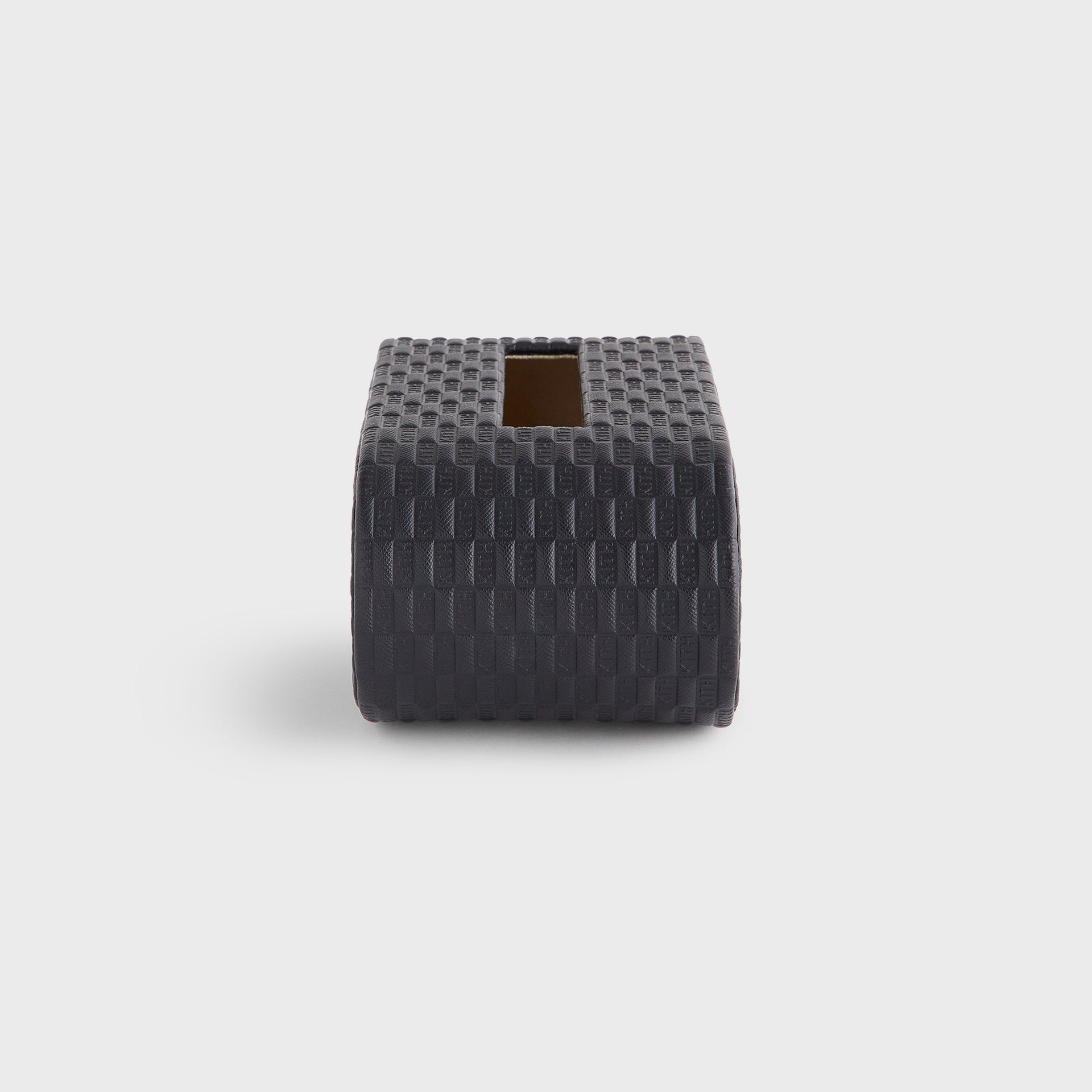 Kithmas Monogram Saffiano Leather Tissue Box - Black - PH