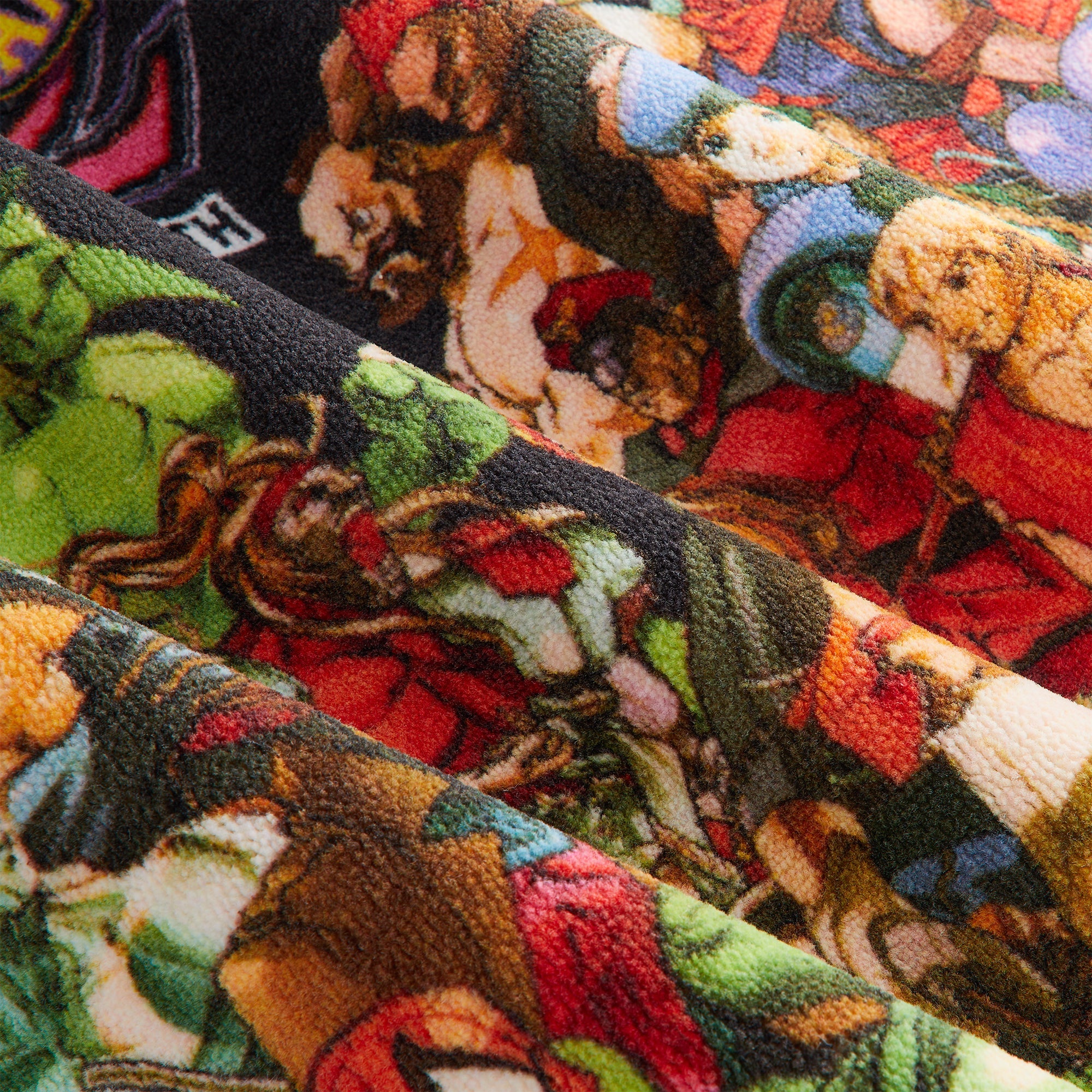 kith marvel vs capcon rug ラグマット Marvel vs. Capcom | Kith Printed Area Rug - Black