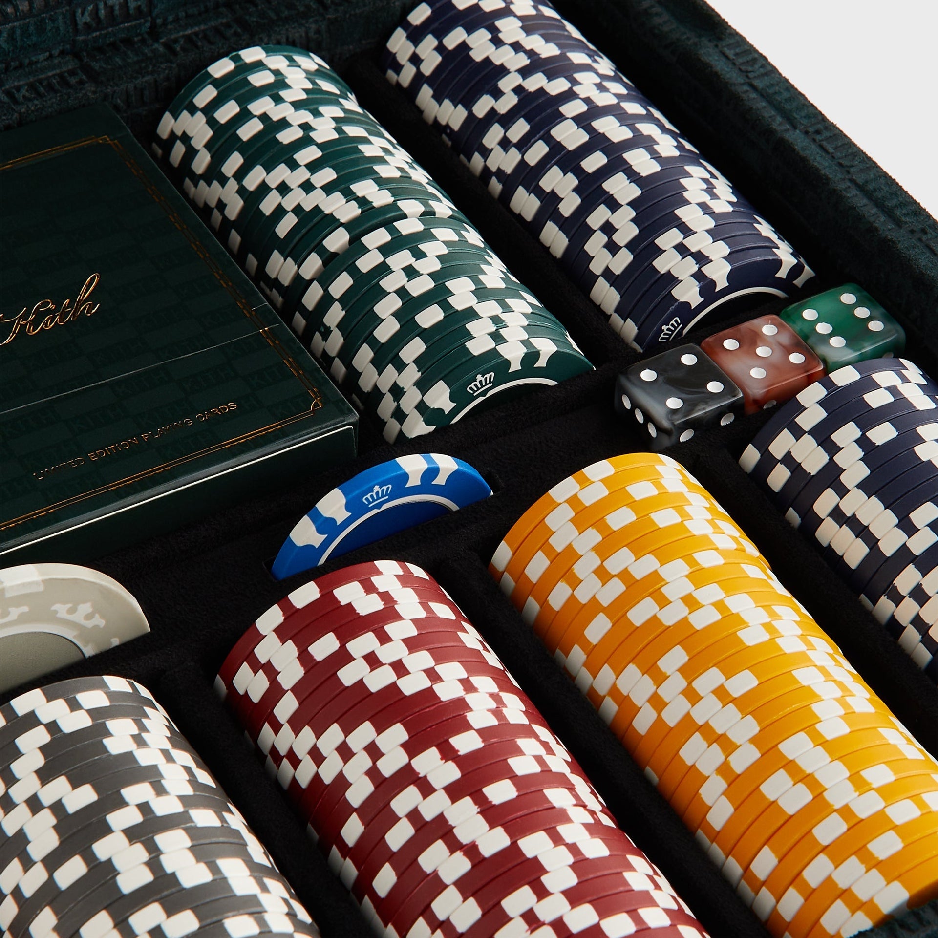 Kithmas Monogram Debossed Suede Poker Set - Stadium - PH
