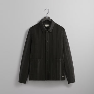 Kith Ladder Lace Boxy Collared Overshirt - Black