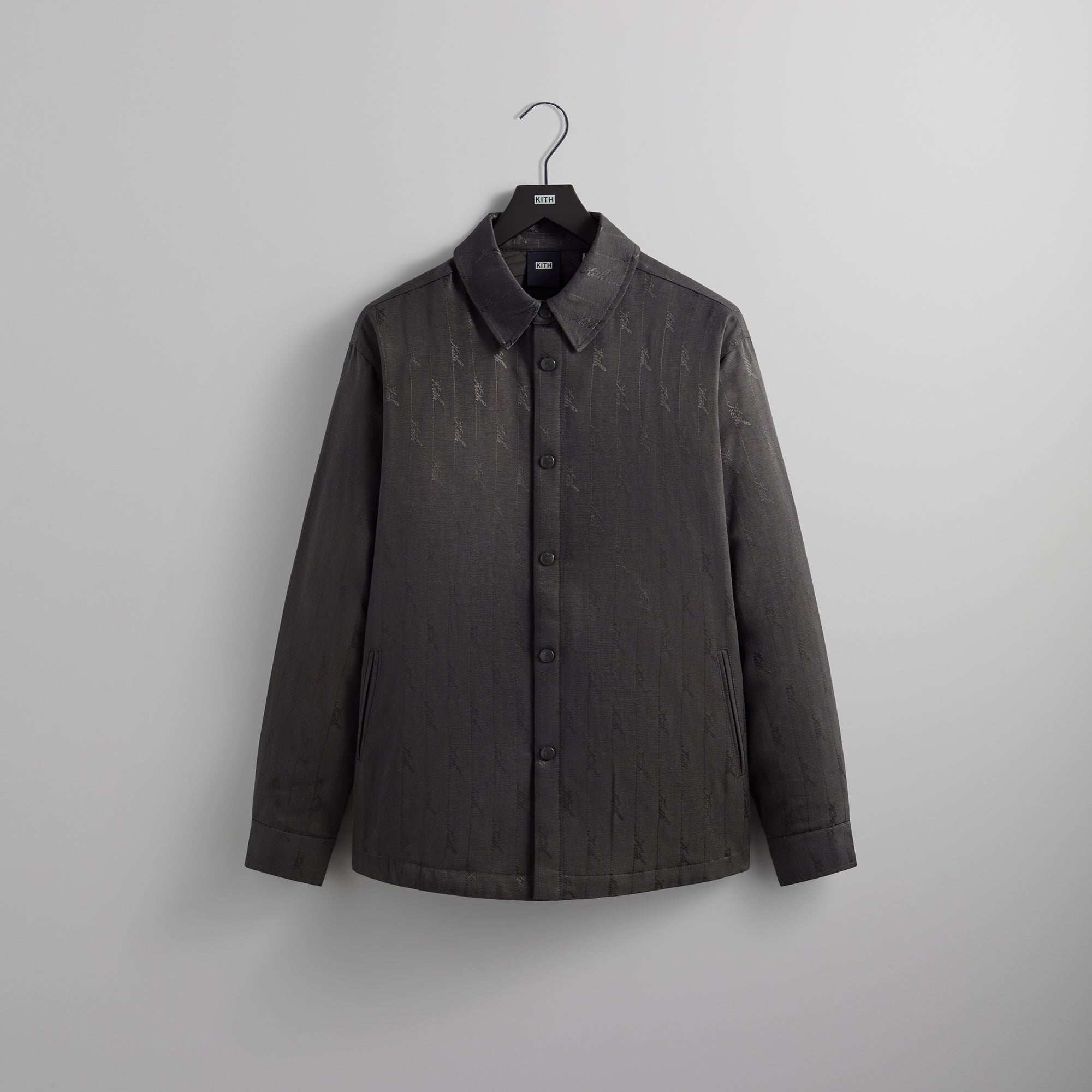 Kith Jacquard Faille Sutton Quilted Shirt Jacket - Somber XS