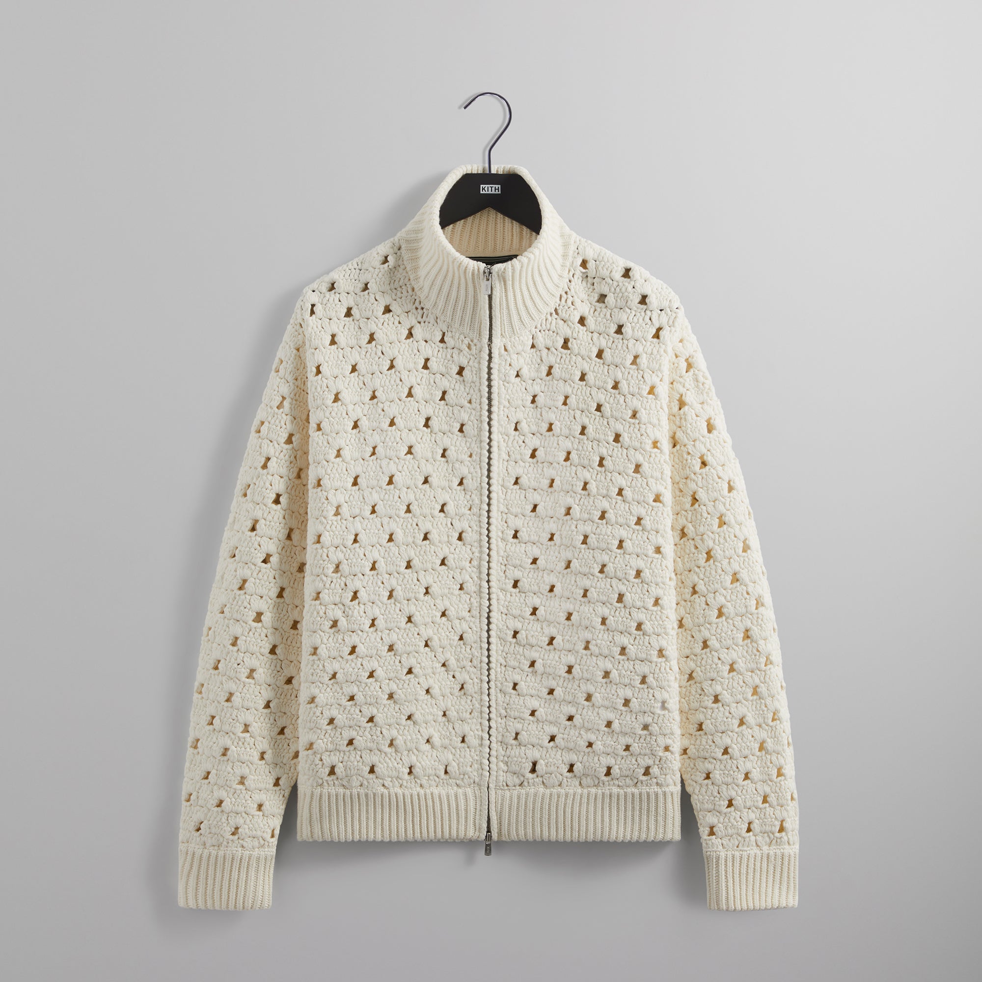 Kith Highland Crochet Knit Wyona Full Zip - Sandrift