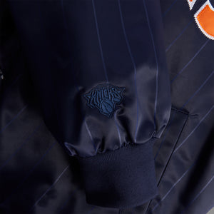 UrlfreezeShops for the New York Knicks Pinstripe Satin Bomber Jacket - Nocturnal