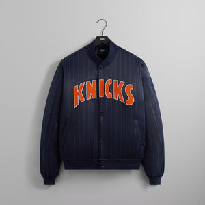 UrlfreezeShops for the New York Knicks Pinstripe Satin Bomber Jacket - Nocturnal