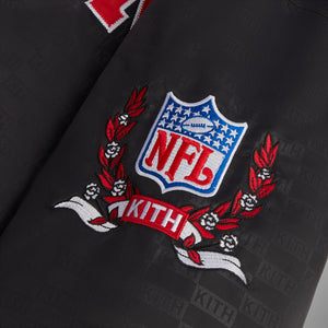 Kith for the NFL: Falcons Satin Bomber Jacket - Black