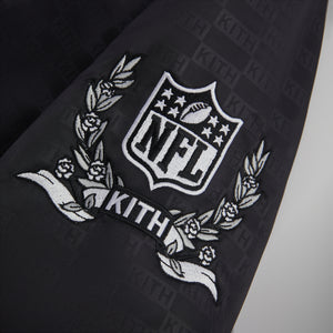 Kith for the NFL: Raiders Satin Bomber Jacket - Black