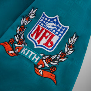Kith for the NFL: Dolphins Satin Bomber Jacket - Center