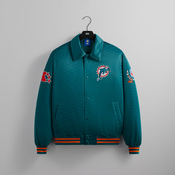 Kith for the NFL: Dolphins Satin Bomber Jacket - Center