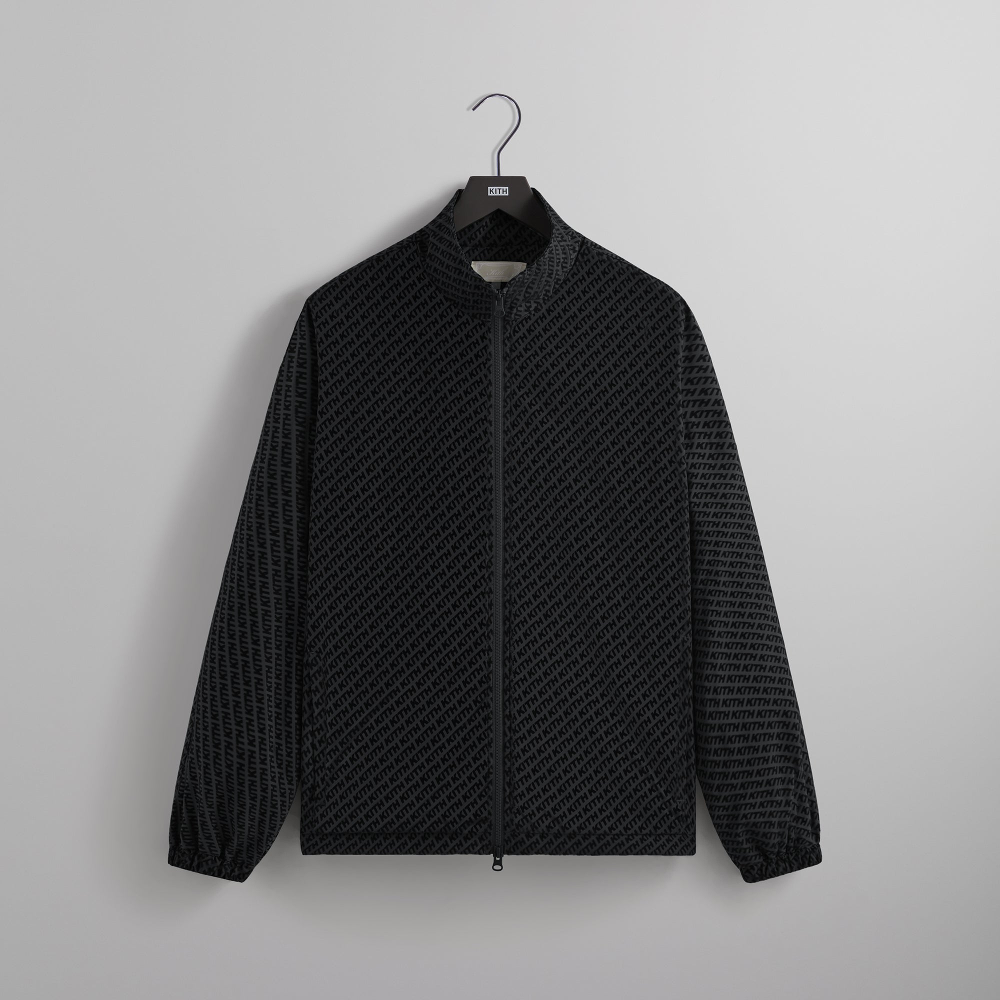 Kith Flocked Italic Monogram Davis Jacket - Black